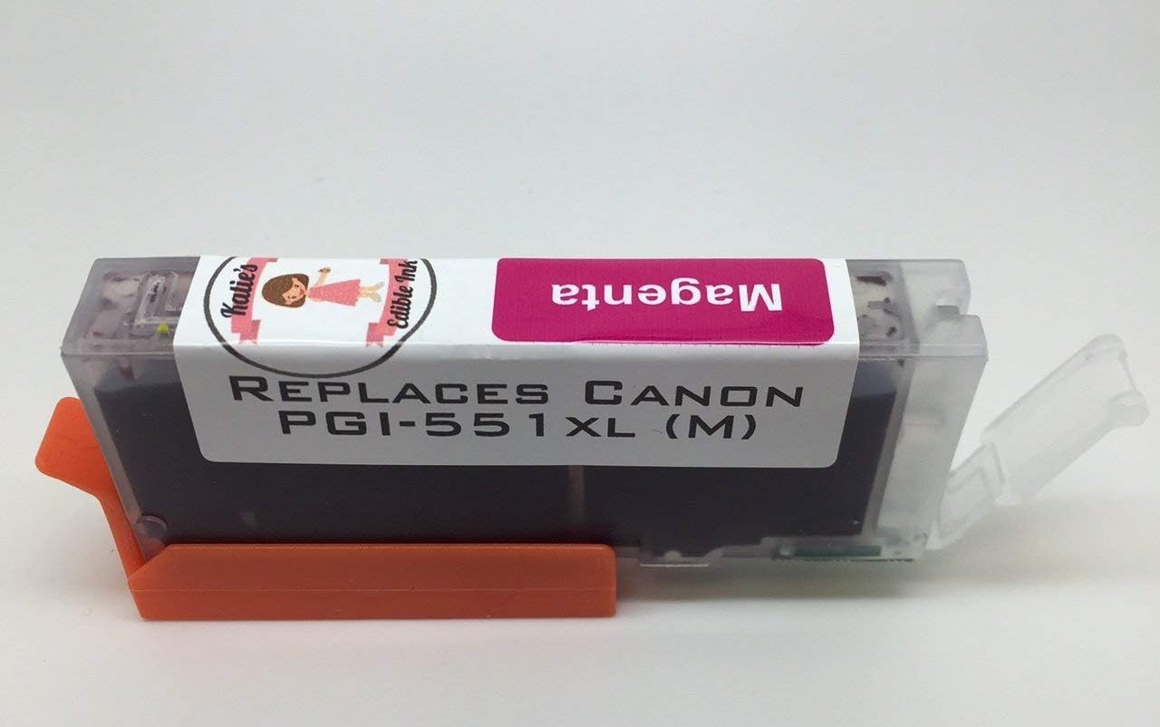 Katies Edible Ink Cartridge XL Capacity 550/551 Set Compatible With Canon IP7250 MG5450 MG5550 MG5650 MG6350 iX6850 MX925