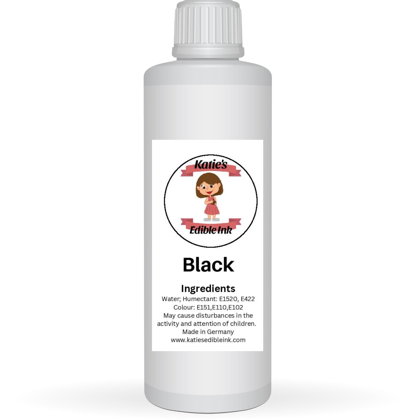 Katies Edible Ink Colours 100ml Bottles Compatible with Canon Pixma Printers Black/Cyan/Magenta/Yellow