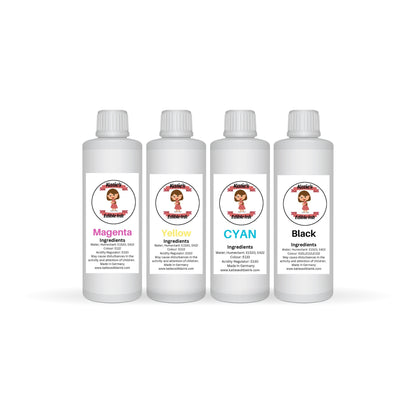 Katies Edible Ink Set Compatible with Canon Pixma Printers Black/Cyan/Magenta/Yellow